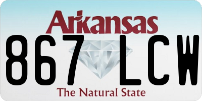 AR license plate 867LCW