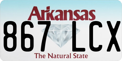 AR license plate 867LCX