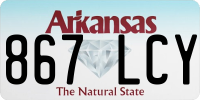 AR license plate 867LCY