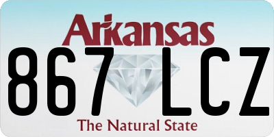 AR license plate 867LCZ