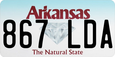 AR license plate 867LDA