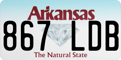 AR license plate 867LDB