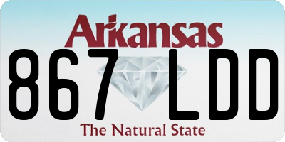 AR license plate 867LDD