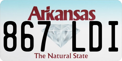 AR license plate 867LDI