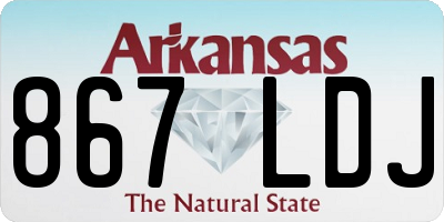 AR license plate 867LDJ