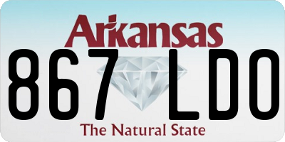 AR license plate 867LDO