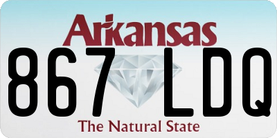 AR license plate 867LDQ