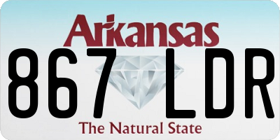 AR license plate 867LDR