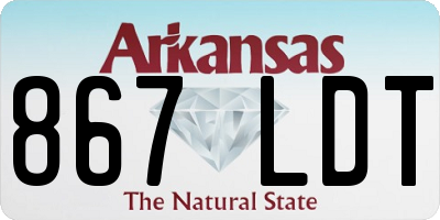 AR license plate 867LDT