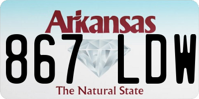 AR license plate 867LDW