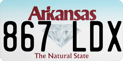 AR license plate 867LDX