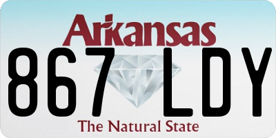 AR license plate 867LDY