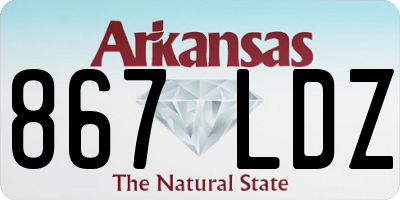 AR license plate 867LDZ