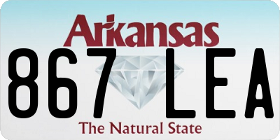 AR license plate 867LEA