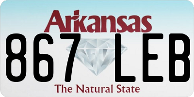 AR license plate 867LEB