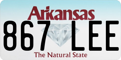 AR license plate 867LEE