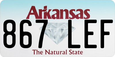 AR license plate 867LEF