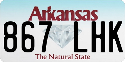 AR license plate 867LHK