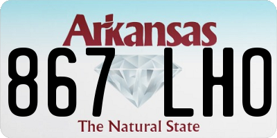AR license plate 867LHO