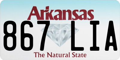 AR license plate 867LIA