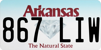 AR license plate 867LIW