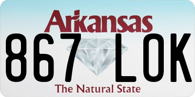 AR license plate 867LOK