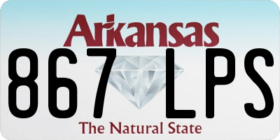 AR license plate 867LPS