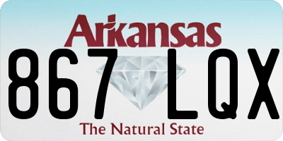 AR license plate 867LQX
