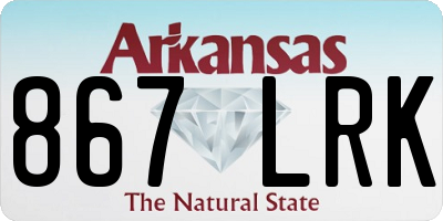 AR license plate 867LRK