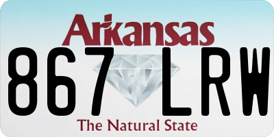 AR license plate 867LRW
