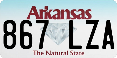 AR license plate 867LZA