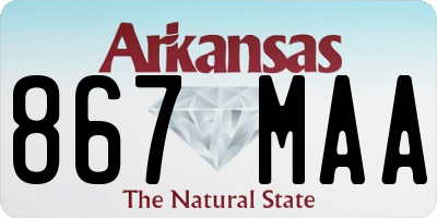 AR license plate 867MAA
