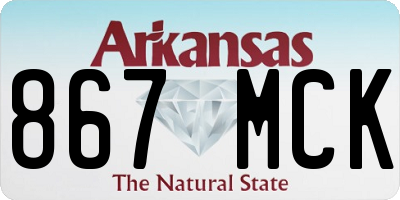AR license plate 867MCK