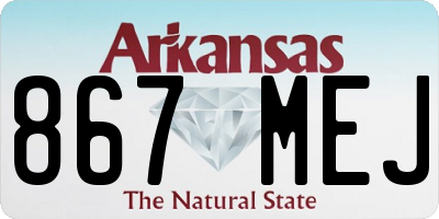 AR license plate 867MEJ