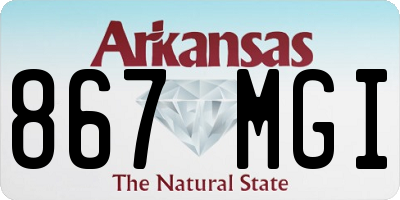 AR license plate 867MGI
