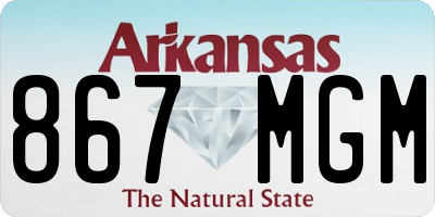 AR license plate 867MGM