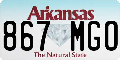 AR license plate 867MGO