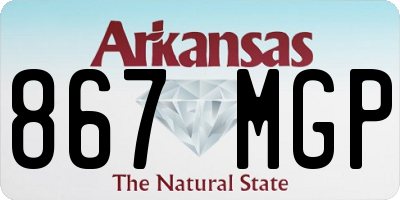 AR license plate 867MGP