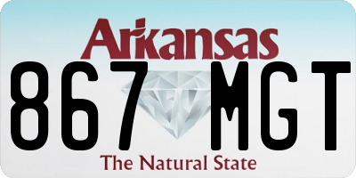 AR license plate 867MGT