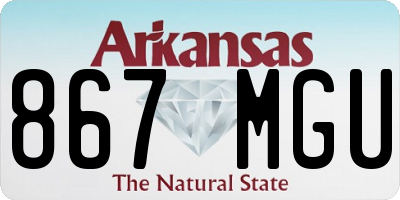 AR license plate 867MGU
