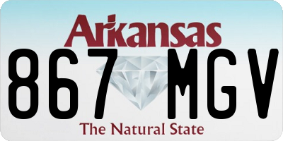 AR license plate 867MGV