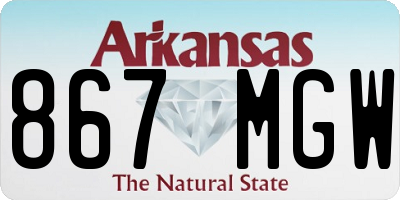 AR license plate 867MGW