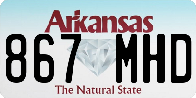 AR license plate 867MHD