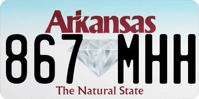 AR license plate 867MHH