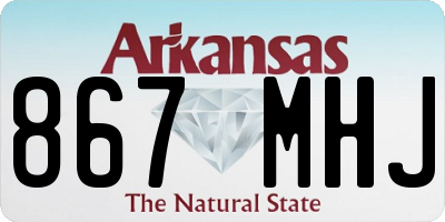 AR license plate 867MHJ