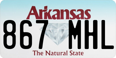 AR license plate 867MHL
