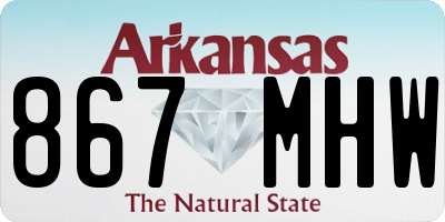 AR license plate 867MHW