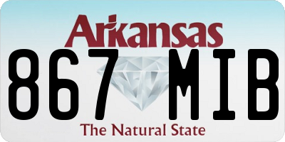 AR license plate 867MIB