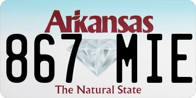 AR license plate 867MIE