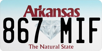 AR license plate 867MIF
